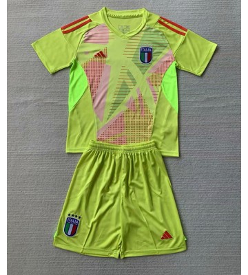 Lacne Dětský Futbalové dres Taliansko Brankarsky  ME 2024 Krátky Rukáv - Domáci (+ trenírky)